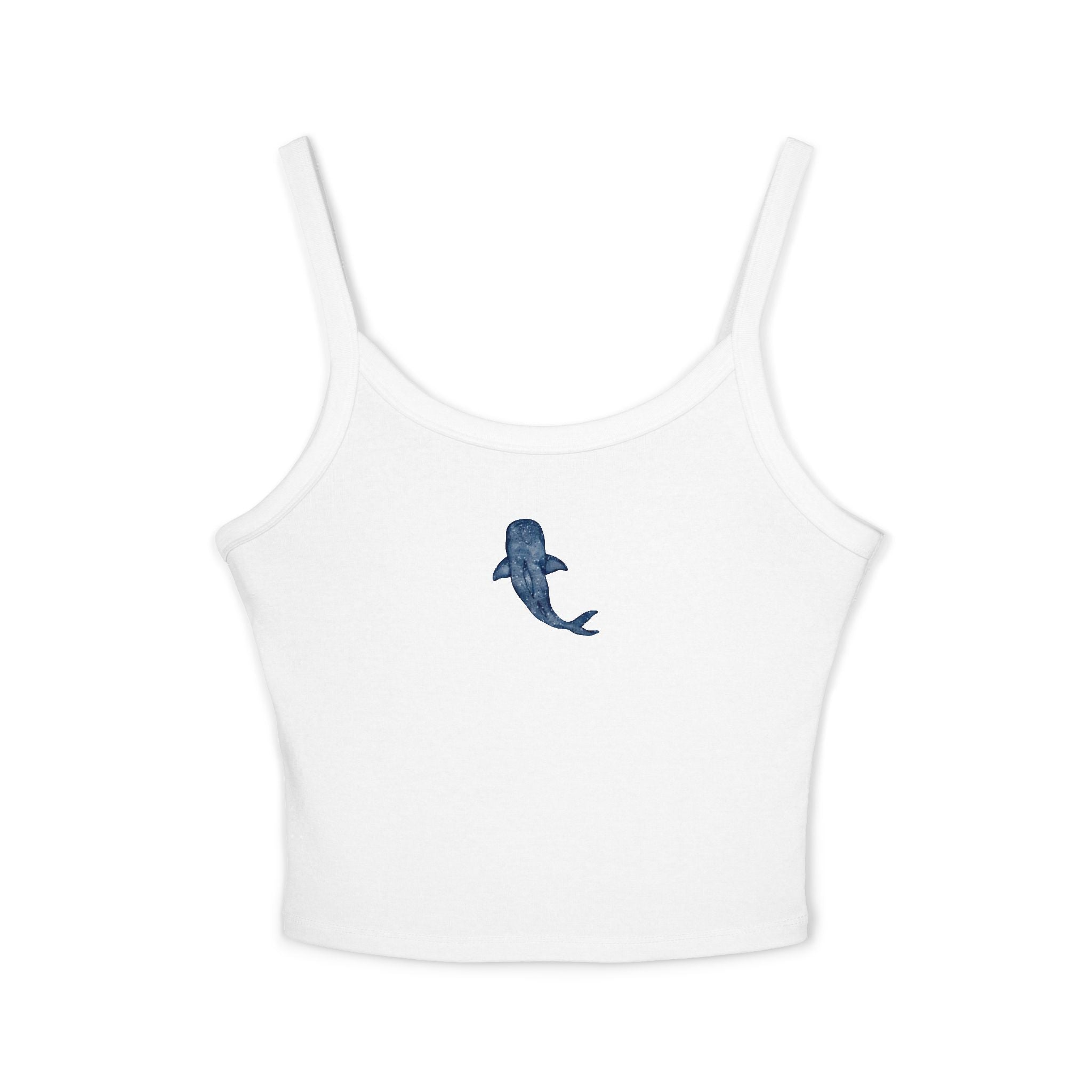 Whale Shark Print Spaghetti Strap Tank Top