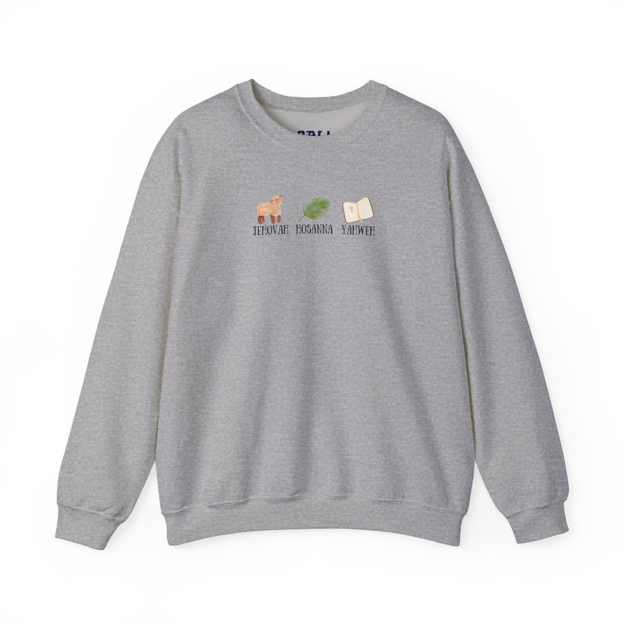 Jesus Name Trio Print Unisex Crewneck Sweatshirt
