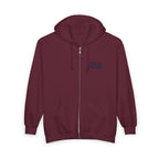 Salt of the Earth logo, Embroidered Unisex Zip Hoodie