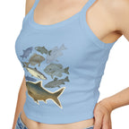 Fun Fish Print Spaghetti Strap Tank Top
