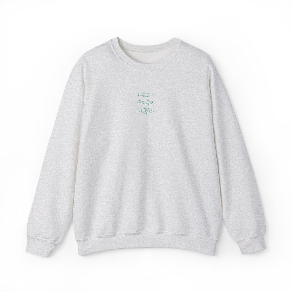 Embroidered Fish Unisex Crewneck Sweatshirt