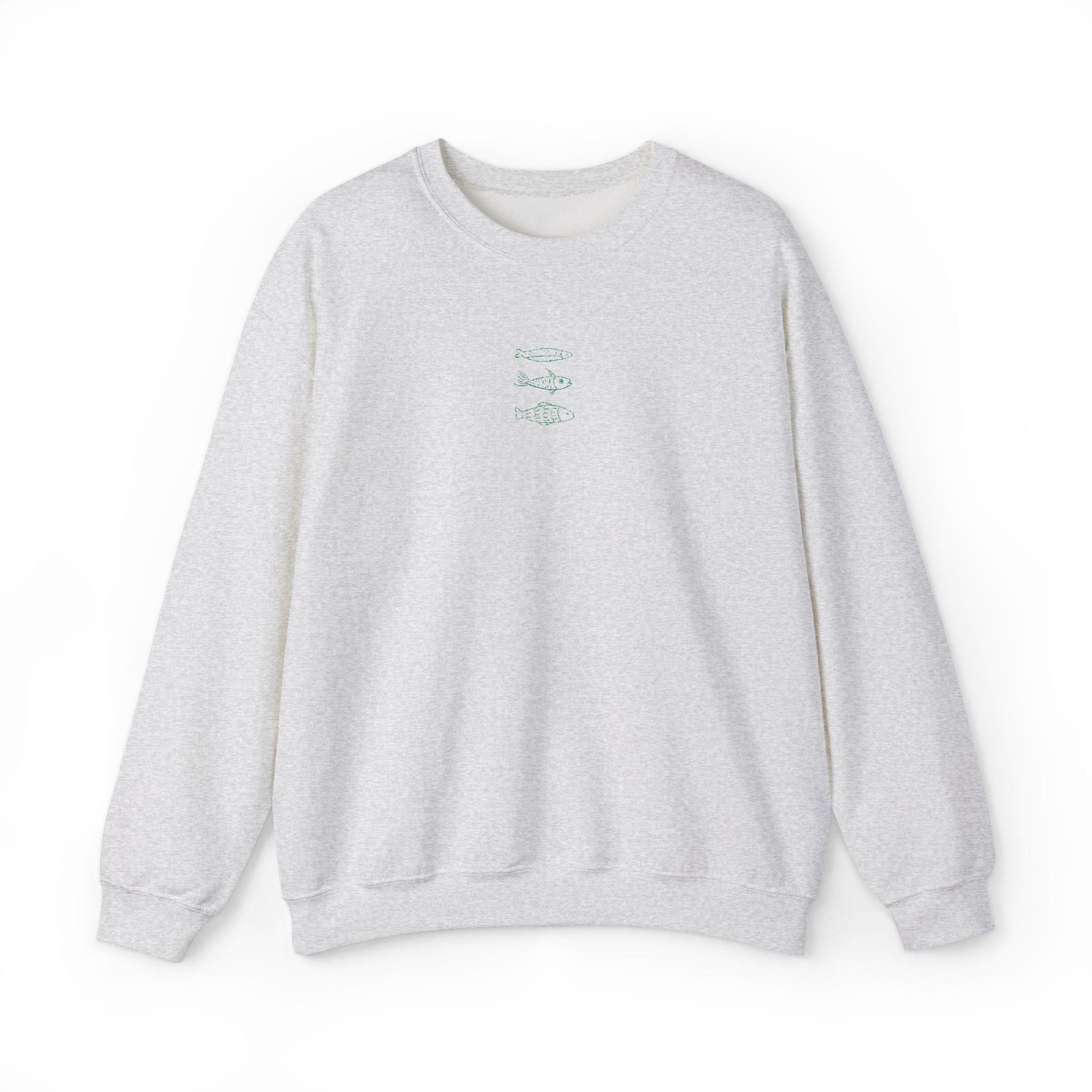 Embroidered Fish Unisex Crewneck Sweatshirt