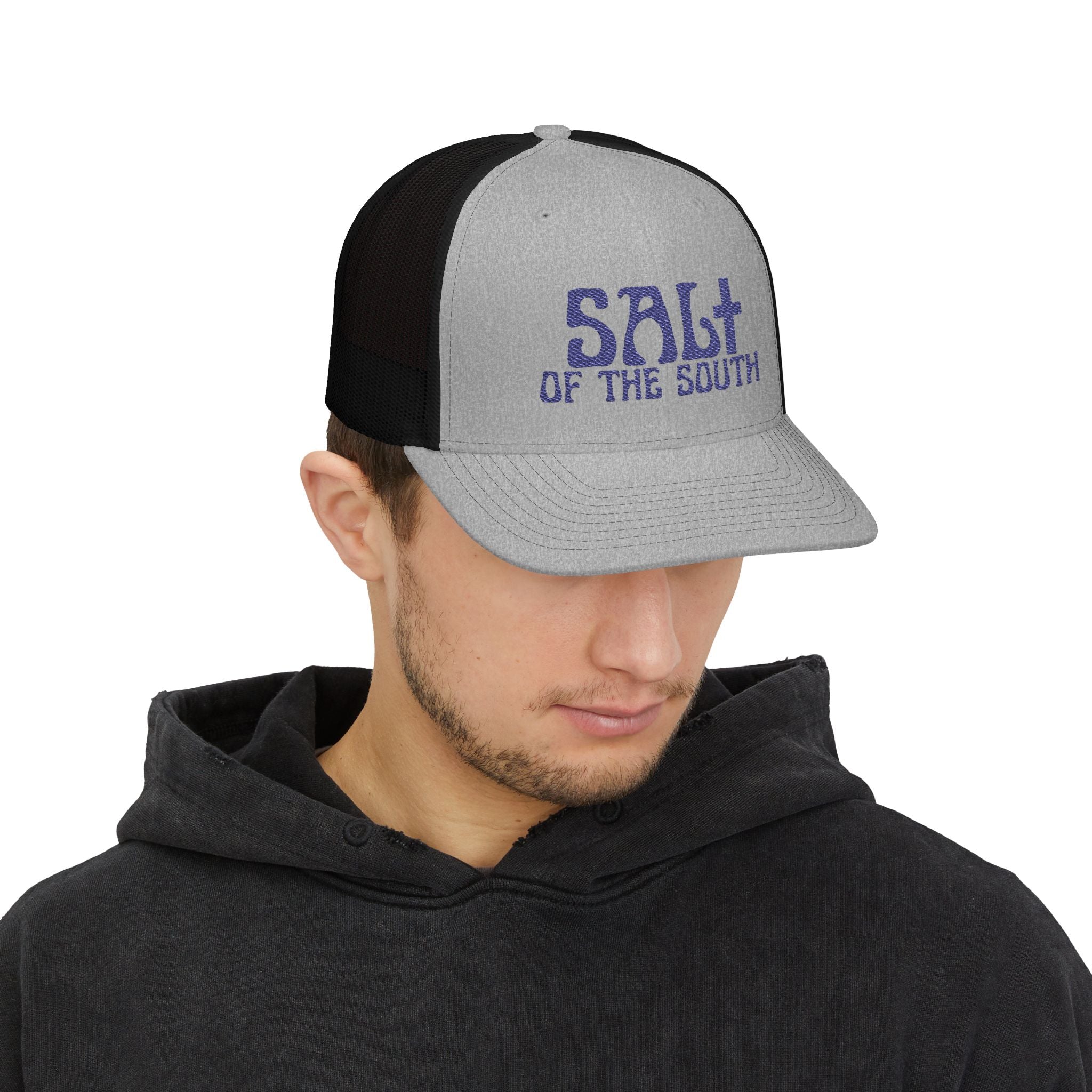 Salt of the South logo, Embroidered Snapback Trucker Cap