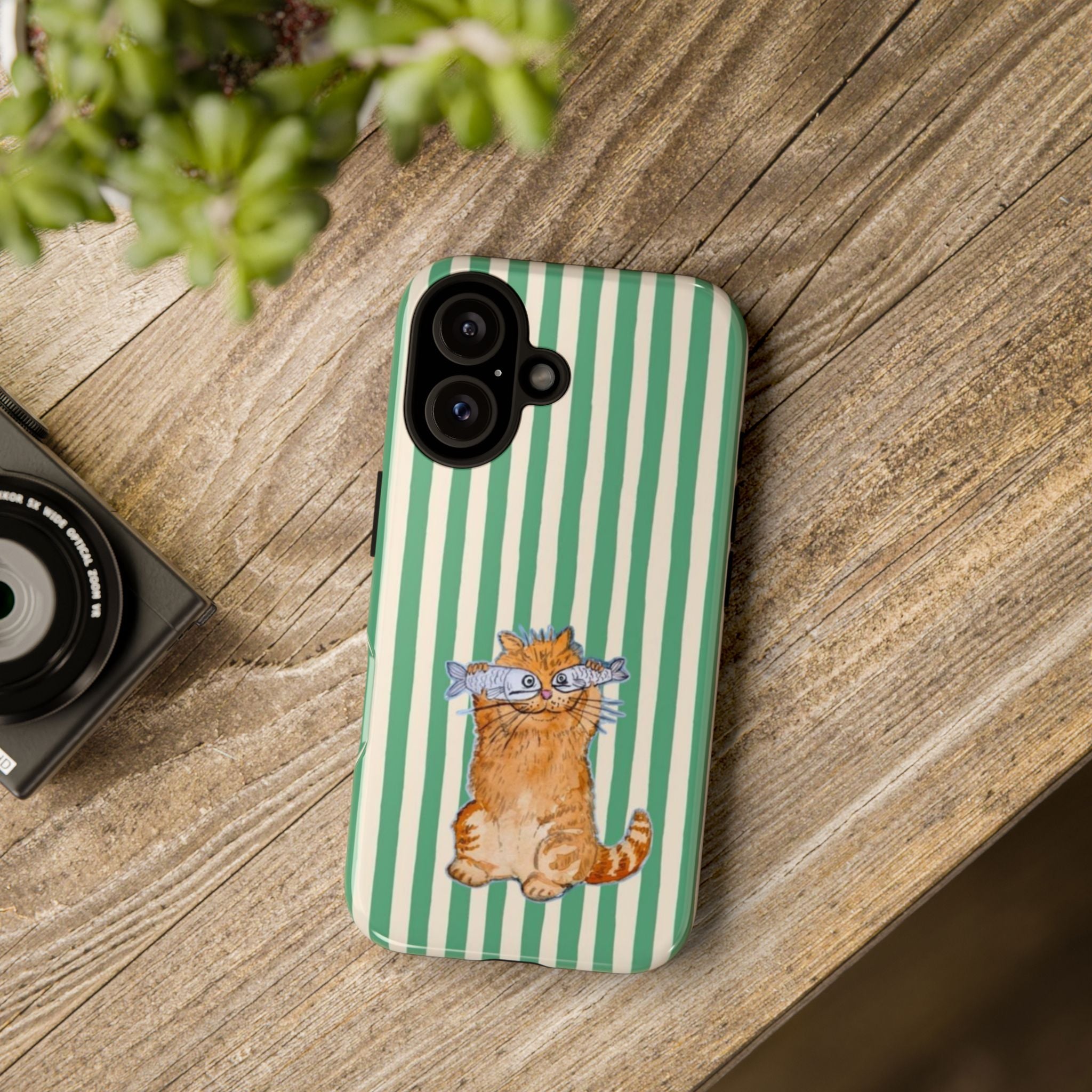 Fun Kitty n Fish - Phone Case