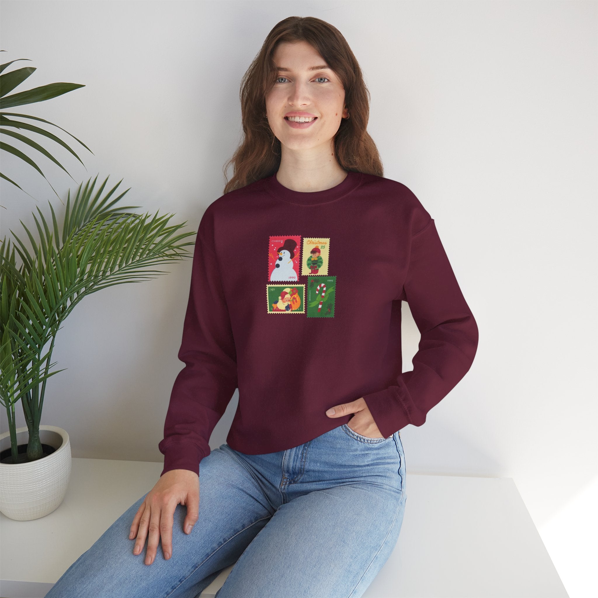 Christmas Stamps - Unisex Crewneck Sweatshirt
