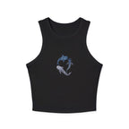 Whale Shark Trio Print Racer Tank Top