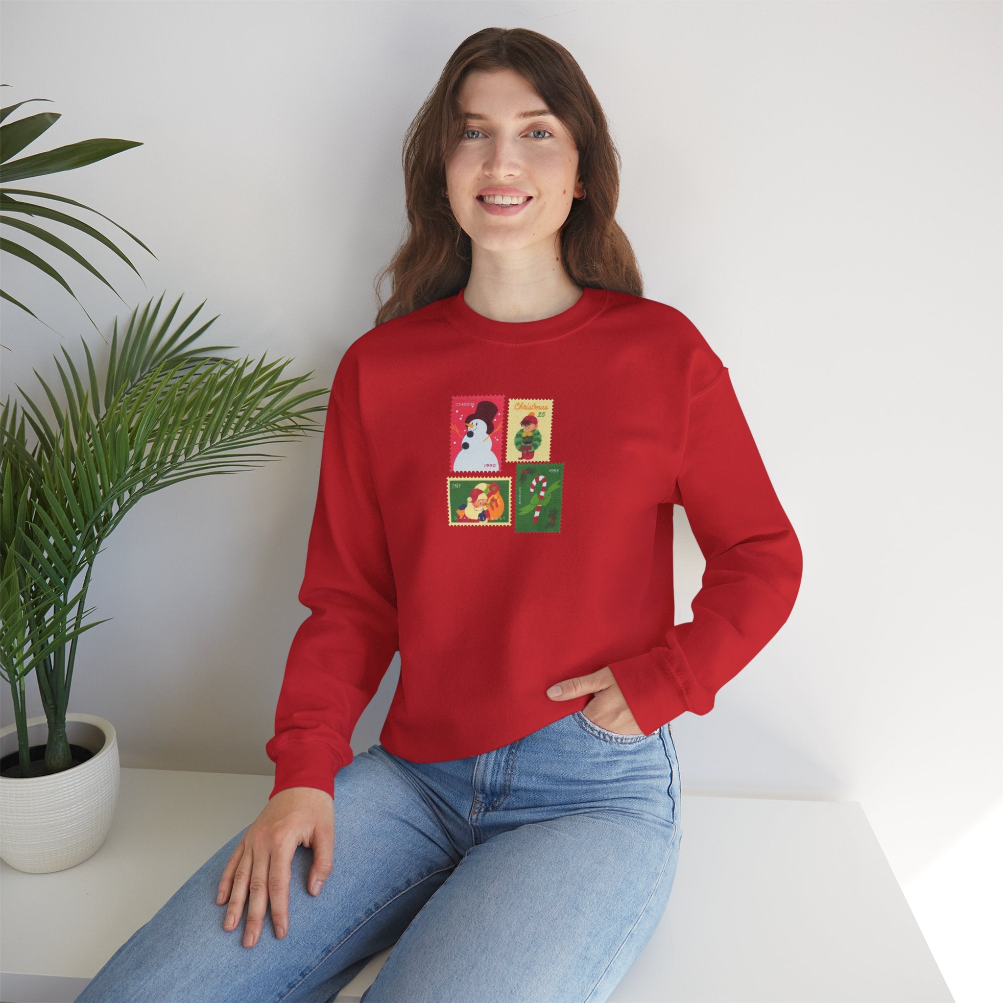 Christmas Stamps - Unisex Crewneck Sweatshirt